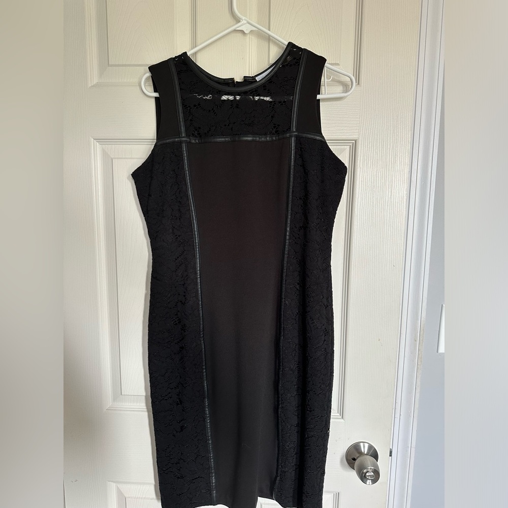 Calvin Klein Black Dress with Lace Details
